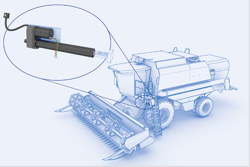 Industria Linear Actuator With Feedback Potentiometer 12VDC motor 450lbs force IP65 12inch stroke