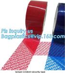 custom sealing holographic laser rainbow tamper evident security void hologram