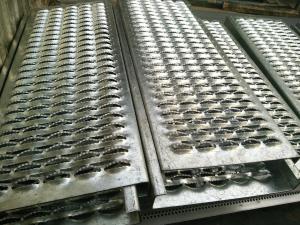 China Crocodile Mouth Hole Shaped Perforated Anti Skid Steel Plate For Floor / Stairs wholesale