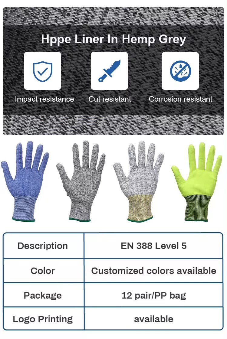 EN388 Safety Protection Cut-resistant Gloves Anti-cutting Series Safety Gloves Wear-resistant Tear-resistant