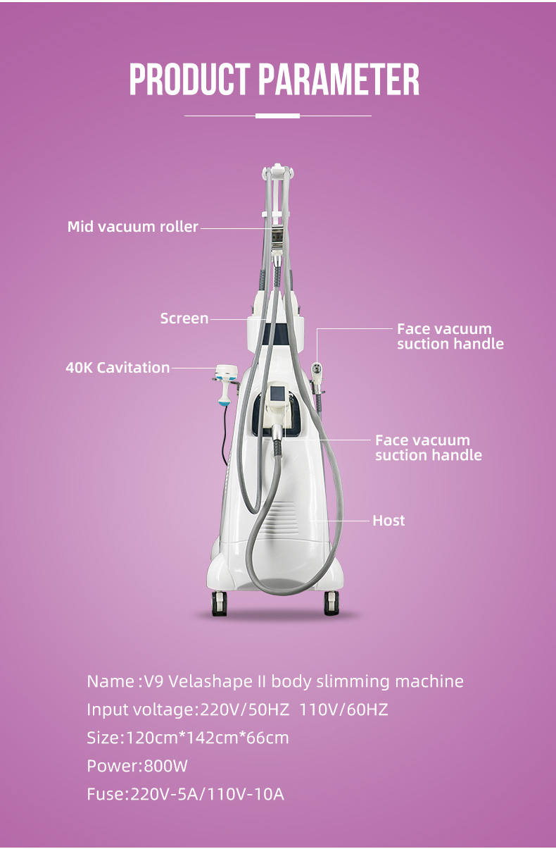 Slimming Non Invasive Liposuction Machine Vacuum RF Roll Cellulite Removal Machine
