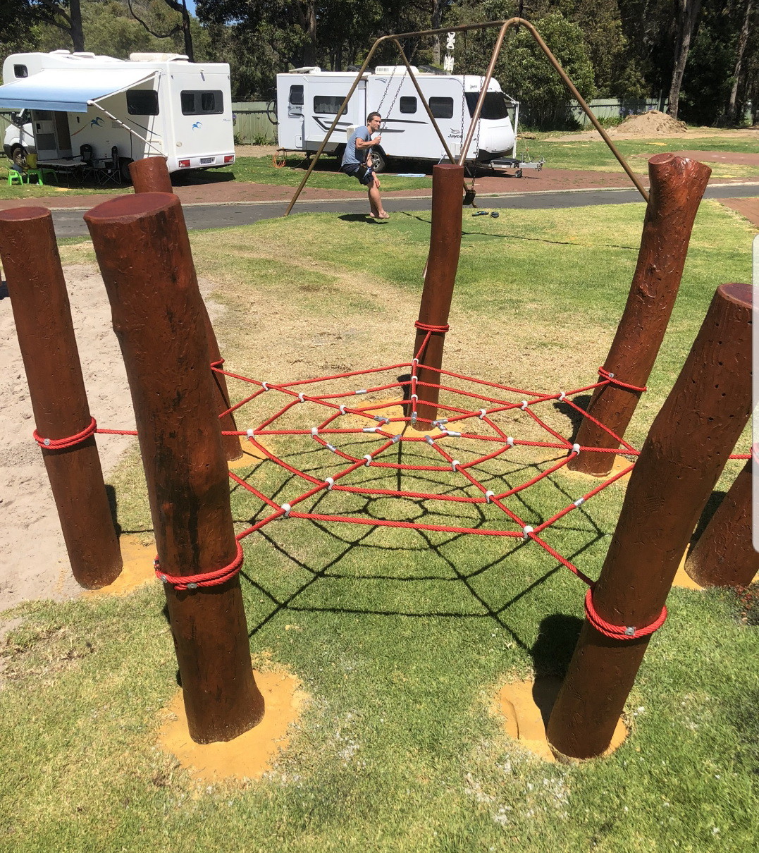Kids Playground Climbing Net Commercial Outdoor Triangle Rope Scramble Net