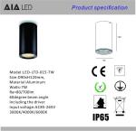 IP65 waterproof contemporary round 7W COB LED downlight&outdoor LED down light