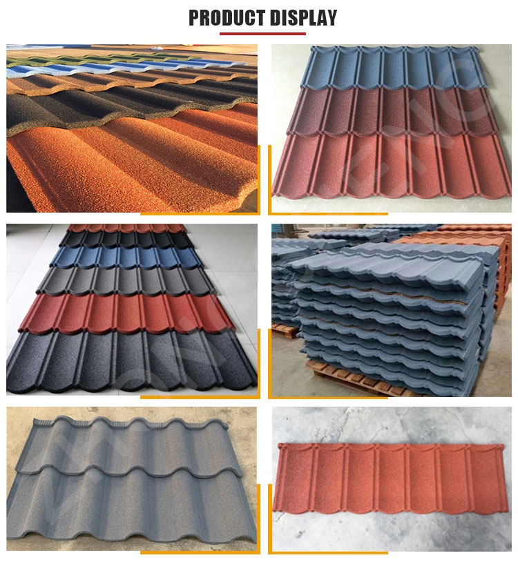 Modern Design Style Prime Zinc Aluminum Steel Stone Chips Roofing Sheets 0.3mm 0.4mm Thickness Durable and Vibrant