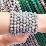 8MM Polished Natural Kiwi Jasper Beads Making Jewelry Necklace Bracelet Earring
