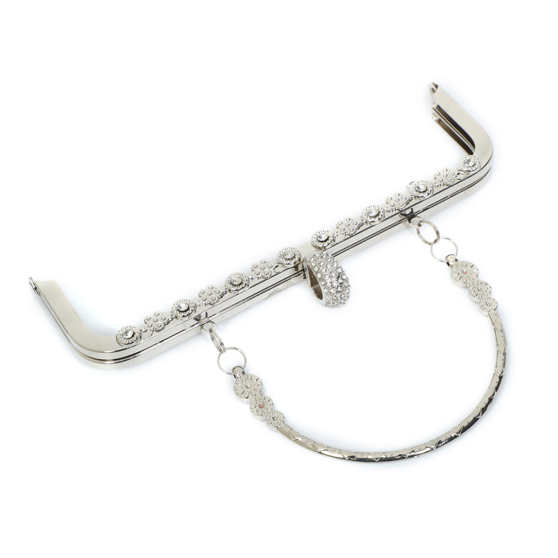 Rustproof Metal Rectangle Purse Frame Kiss Clasp Lock 20.5*5.5cm