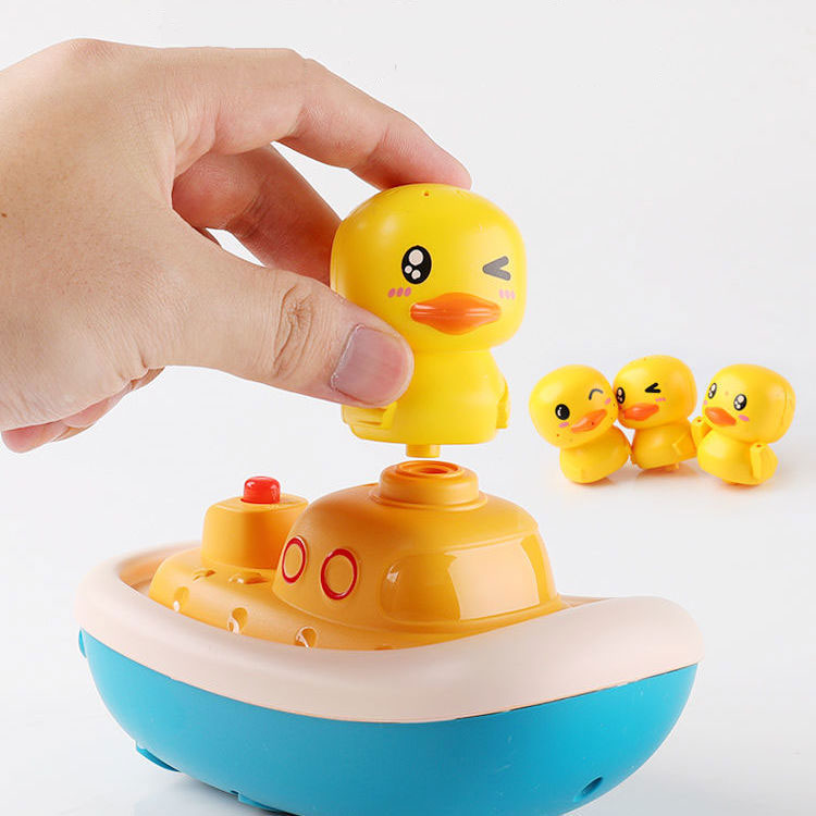 Gender-Neutral Summer Water Playing Toy Yellow Duck Electric Shower for 5-7 Years Old