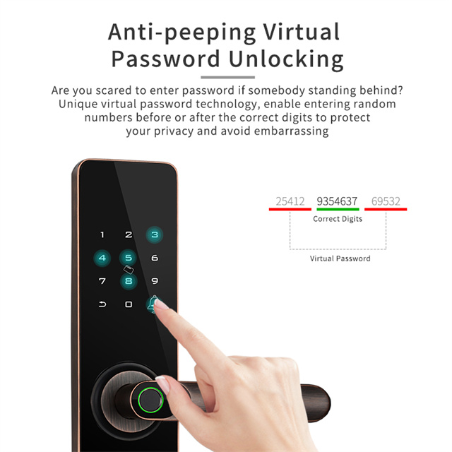 500DPI Intelligent Fingerprint Password Lock 4 AA Alkaline Batteries