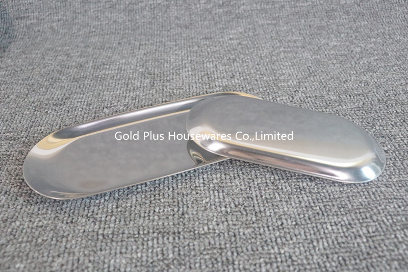 Dishes & plates nordic wedding serving plate oval brushed metal brass accent tray stainless steel fruit tea trays