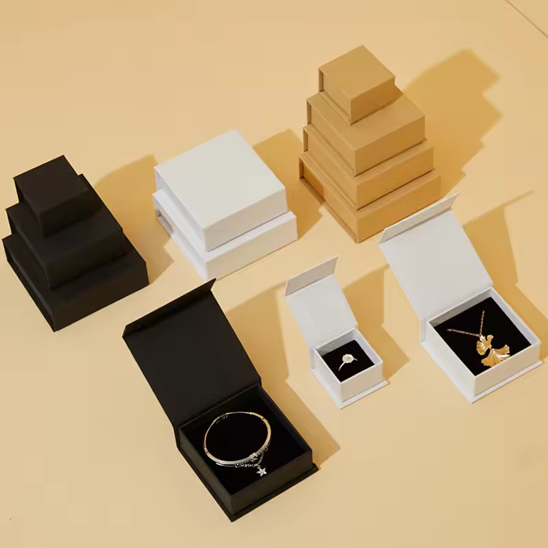 Book Shape Magnetic Custom Jewelry Box Packaging With Logo And Foam Insert