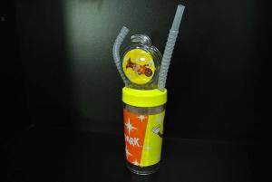 China Yellow Cartoon Water Bottle , Windmill Style Kids Water Bottles With Fun wholesale