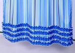 Colorful Ruffle Bathroom Shower Curtains Waterproof Thickening 100% Polyester