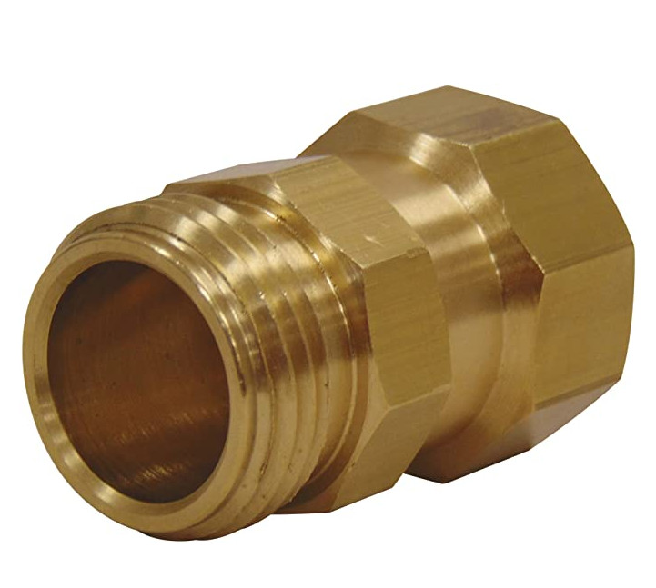 1.25" Dia X 1.75"L Brass Tee Fitting For Garden Hose