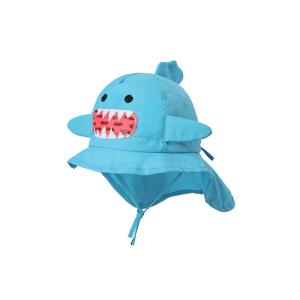 China Animal Anti UV Childrens Bucket Hats UPF 50+ Wide Brim blue color wholesale