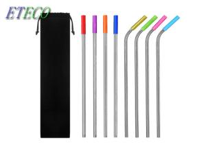 China FDA Reusable Metal Straws Short , 8.5&quot; Stainless Steel Reusable Drinking Straws wholesale