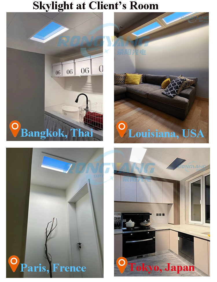 Artificial Skylight LED Sky Ceiling Lights 500W Adjustable Tuya Alexa Control System