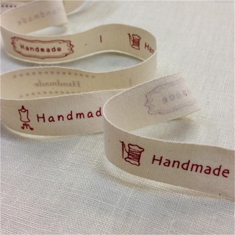 Party Decorative Printed Cotton Ribbon Customized Color Grade 4 Color Fastness