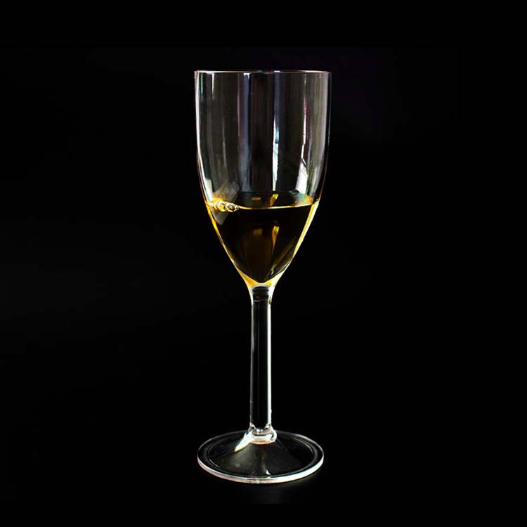 9oz Clear Solid Plastic Champagne Glasses For Parties Customized Color Logo