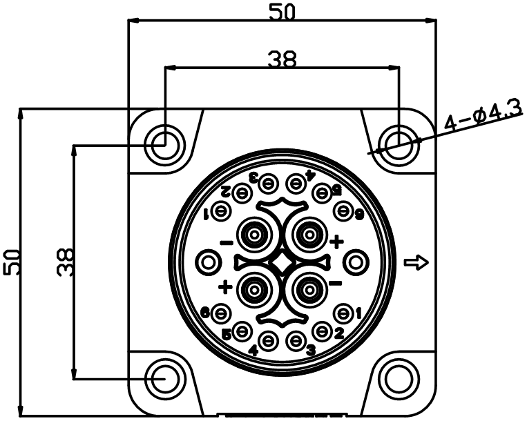 4+12 Pin Energy Storage Connector / Battery Stacking Connector For Energy Storage Cabinet