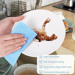30-80gsm Disposable Cleaning Cloth Heavy Duty Non-Woven Fabric Kitchen Washing