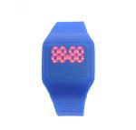 Waterproof Silicone Digital Led Watch , Electronic Movement Square Unisex