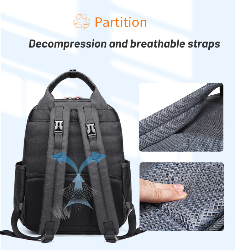 Luxury Mommy Travel Waterproof Baby Diaper Backpack Multifunctional Laptop Bag for Mom&Dad Diaper Bag