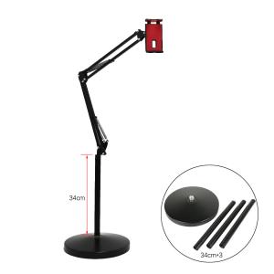 China Flat Round Base Long Arm Tripod Stand Mobile Holder wholesale