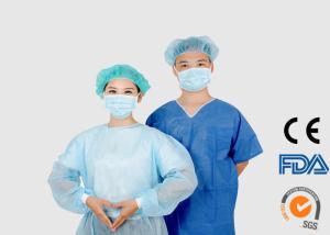 China Eco Friendly Medical Isolation Gowns , Unisex Blue Disposable Coveralls wholesale