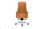Genuine Leather Revolving Chair 3 Positions Locking 135 Degree Back Tilt With