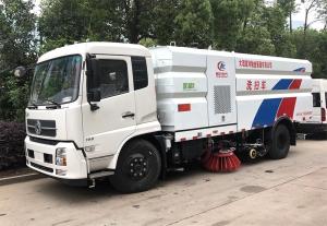 China 12 Cubic Meter Street Cleaner Truck , Combined Road Washing Truck With Vacuum Sweeping / Water Cleaning wholesale