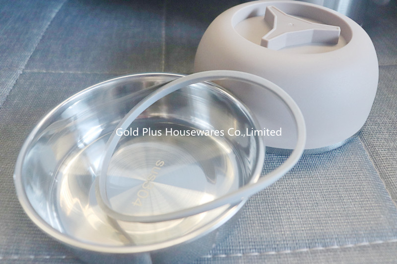 304 SS Easy Carrier Vacuum Food Container 1.5L Khaki Water Soup Pot