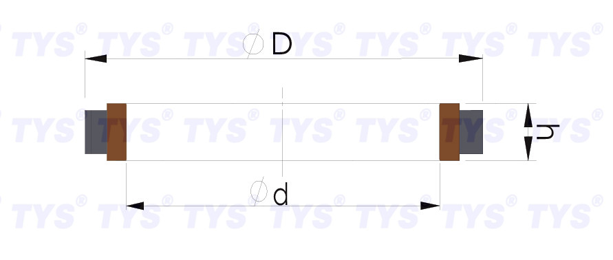 TYS Rod Hydraulic Cylinder Rod Seal PTFE Material For EC240B EC290B