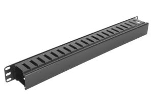 China 2 Inch Depth Cable Management Panel Plastic Covered Single Side Powder Coated wholesale