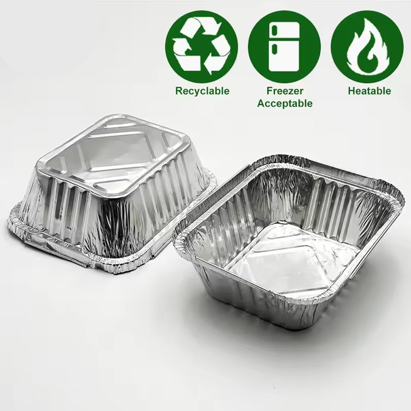 Aluminum Foil Baking Tray Disposable Fast Food Box Take Away Container