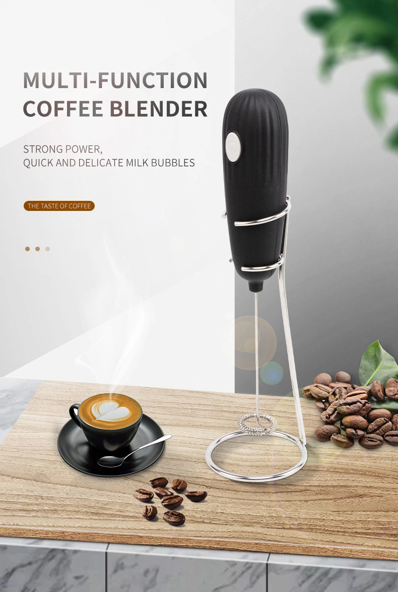 Stainless Steel Coffee Mixer Blender Electric Milk Frother with Stand