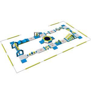 China Kids Floating Inflatable Water Park / Inflatable Aqua Splash Park For Shallow Area wholesale