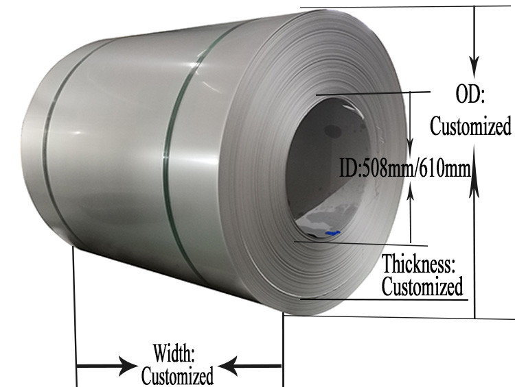 BA 304 Cold Rolled Stainless Steel Coil Natural Color SUS 304L