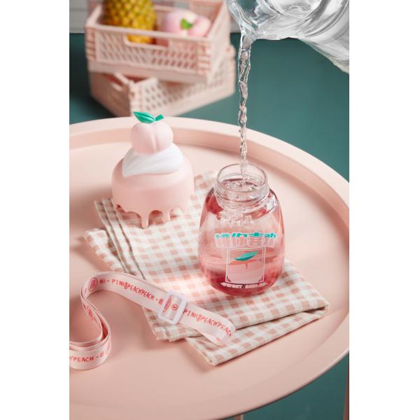 Strawberry Peach Style Coffee Tea Water Cup Glass Bottles Gift For Women Girls