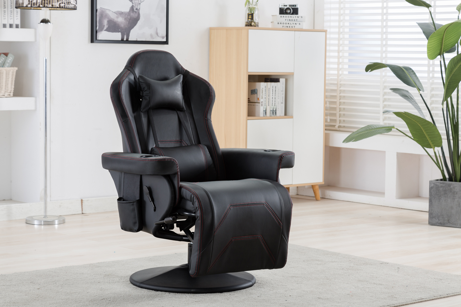 Iron Metal Japanese Design Lazy Boy Gamer Sofa Recliner Rocker with Swivel Gaming Chair