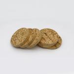 Home Kitchen Wooden Coaster Round Bamboo Coaster With Laser Lines