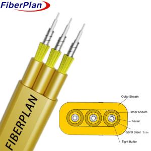 China Flat Triplet Armored Kevlar Strengthen Triple Cores Indoor Cable wholesale