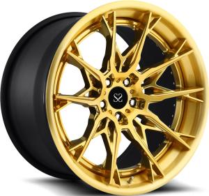 China Gold Face 3PC Forged Aluminum Alloy Rims 18 19 20 21 Inch For Ferrari F12 wholesale