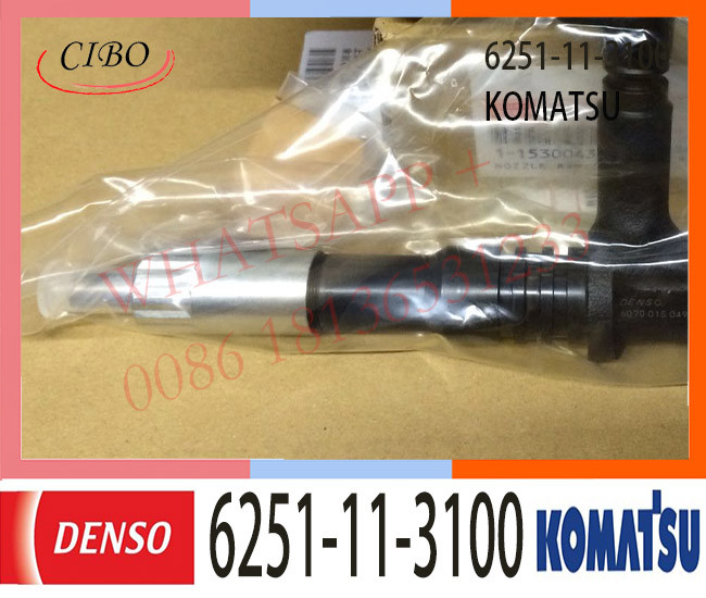 6251-11-3100 Diesel Fuel Injector 095000-6070 PC400-8 Excavator 6D125E Engine