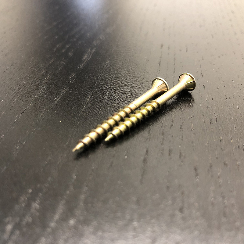 M2.5x35mm Yellow Zinc Cross Recessed Countersunk Head Screw for Chipboard