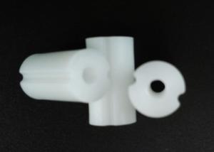 China Small Plastic Injection Molding Products , RAL 9011 White POM Spacer Bush 10 X 15mm wholesale