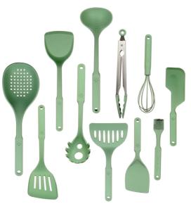 China Kitchen cooking utensils set-11 pieces of non-stick silicone cooking wholesale