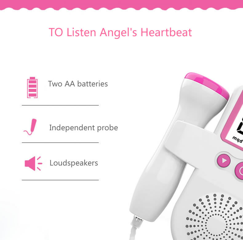 Hospital Lightweight Fetal Heart Detector Baby Fetal Heart Monitor For Home Use