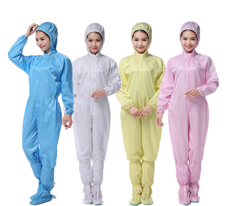 Plain ESD Stripe Surgical Gown Hemostasis Anti Static Fabrics Dust Free 165CM Width