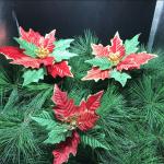 Rongflower Christmas Artificial Flowers Greenery Combo Box Set Silk Flowers Rose