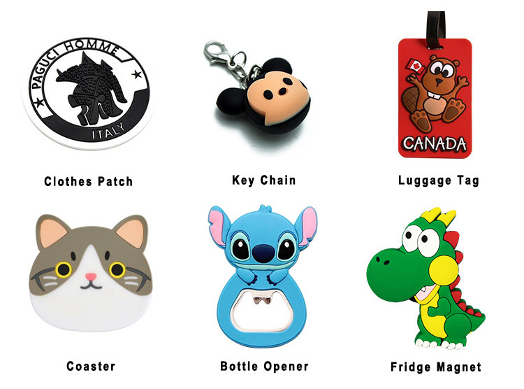 Multi Color PVC Badge Patch Hook And Loop For Clothes Armband